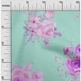 thumbnail image 1 of oneOone Viscose Chiffon Fabric Chevron|Watercolor Leaves & Peony Floral Print Fabric By The Yard 42 Inch Wide, 1 of 4