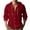 Red, variant on Mlzmgr Mens Long Sleeve Tee Shirts Button Drawstring Hoodies Solid Color Casual Lightweight Tops