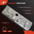 thumbnail image 2 of A-Premium Fuel Tank with Lock Ring & O-Ring Compatible with Ford F-150 F150 1987-1989 4.9L 5.0L 5.8L, F-250 F250/F-350 F350 1987-1989, F-53 Motorhome Chassis/F-Super Duty 1988-1989, 2 of 8