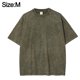 thumbnail image 2 of Hombres Mujeres Algodón Retro Cuello Redondo Camiseta Verano Verde Manga Corta Hombro Caída Suelta Casual Tops Camisetas, Azul, 2 of 5