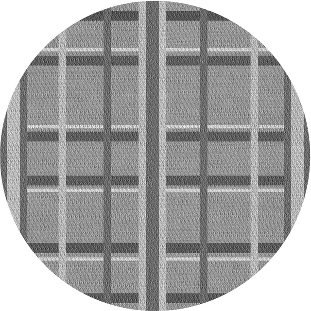 Ahgly Company Tapis Rond Lavable en Machine Intérieur Transitionnel Gris Nuage Gris, 7 Pieds Rond