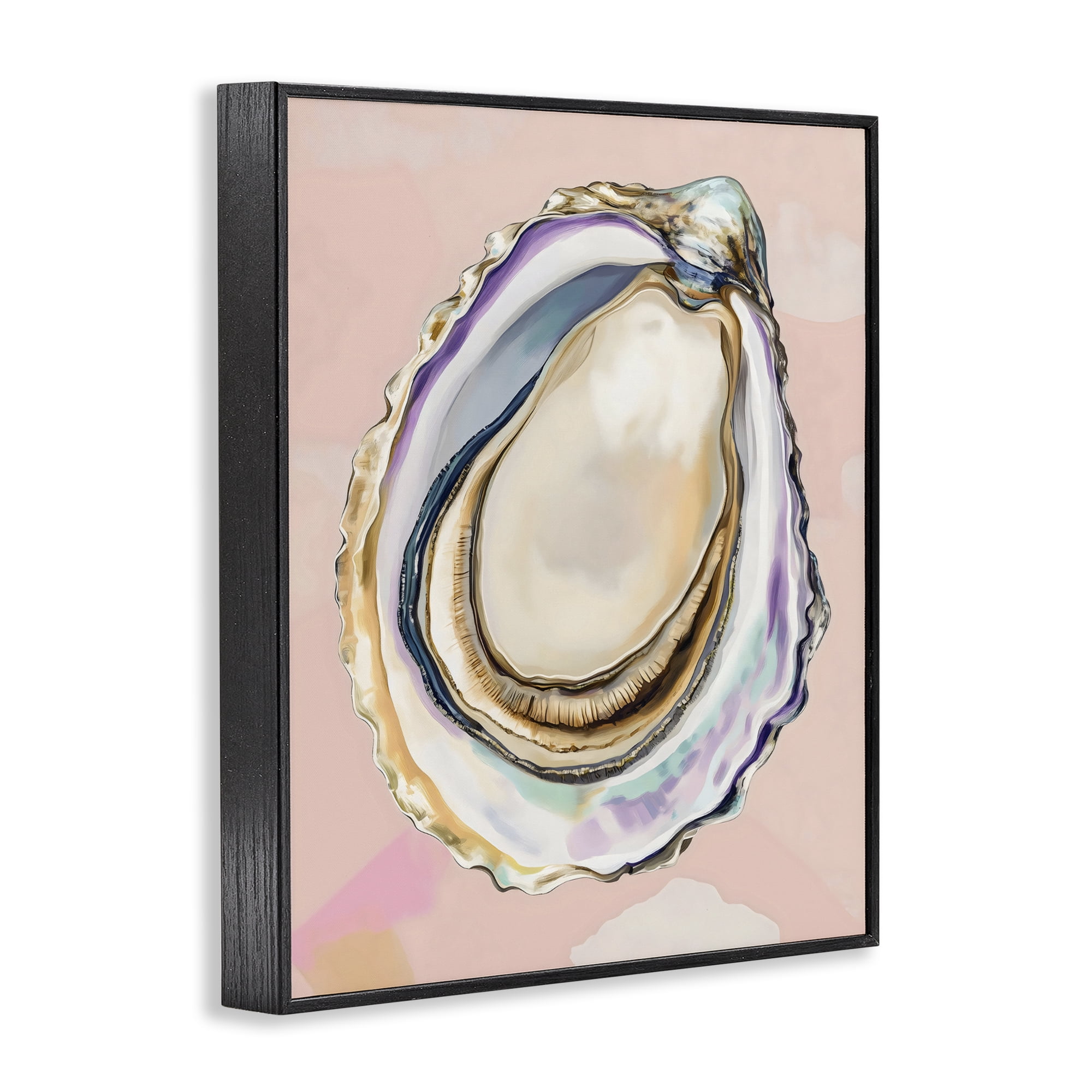 Stupell Industries Pink Oyster Shell Elegance Black Framed Giclee Art, design by The Prints Vibe