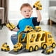 thumbnail image 3 of TEMI Construction Juguetes para camiones para niños de 3, 4, 5, 6 años, juguete de vehículo eléctrico de fricción 5 en 1 para niños de 1 a 3 años, juguetes transportadores para niños de 3 a 5 años, re, 3 of 3