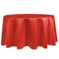 thumbnail image 1 of Ultimate Textile Satin 132-Inch Round Tablecloth Orange, 1 of 4