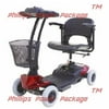 CTM - HS-118 - Lightweight Travel Scooter - 4-Wheel - Burgundy