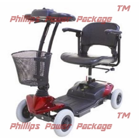 CTM - HS-118 - Lightweight Travel Scooter - 4-Wheel - Burgundy