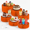Orange-6, variant on 6-Piece Pink Foldable Cardboard Cake Display Stands for Wedding Birthday Party Catering
