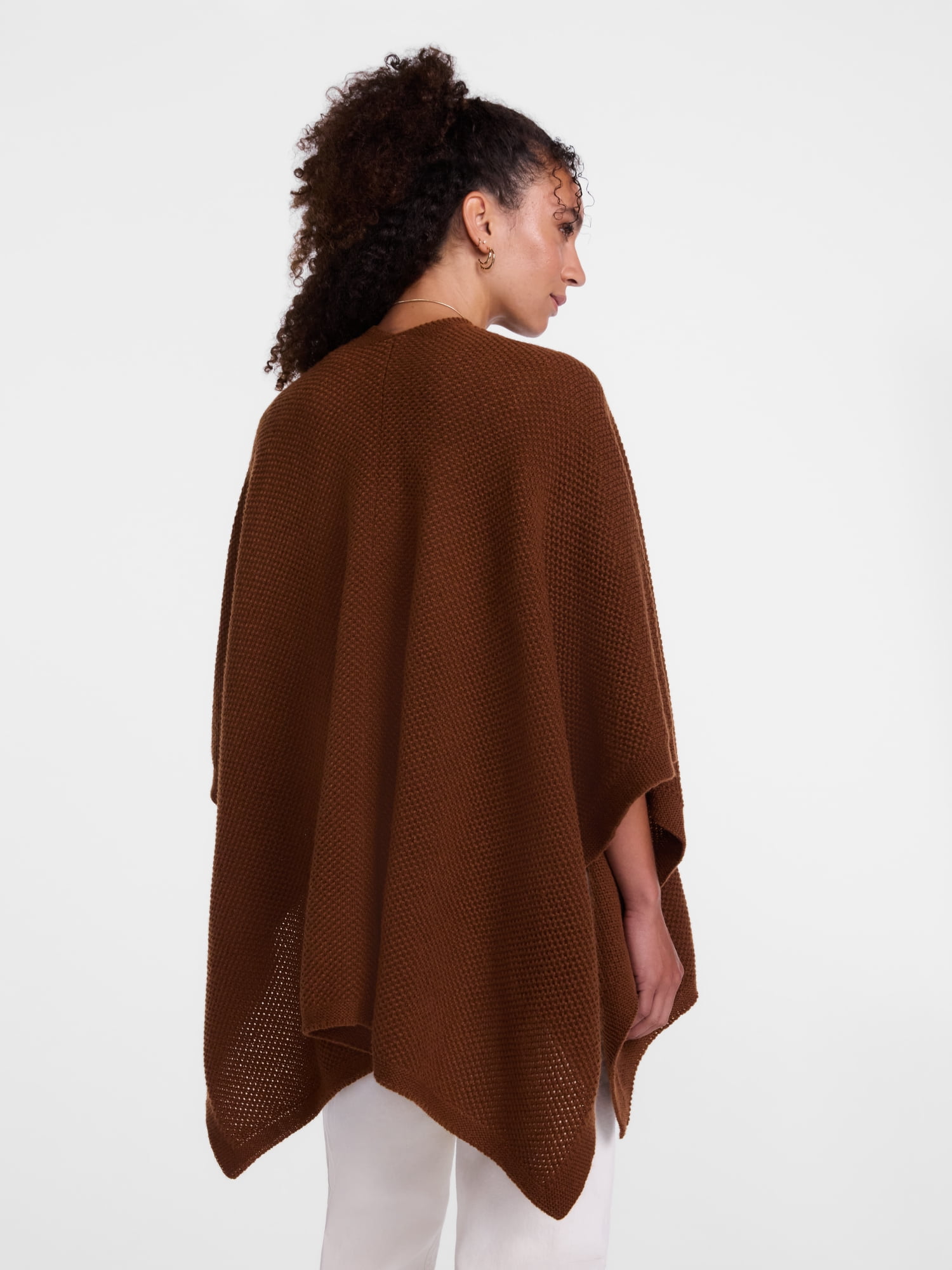 Scenario Women's Textured Knit Ruana