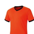 thumbnail image 4 of Conjuntos de blusas y camisas de manga corta con cuello en V. Conjunto de traje de fútbol de color sólido para niños para juegos deportivos universitarios, partidos de rendimiento, uniformes de entren, 4 of 5