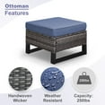 thumbnail image 6 of POCASSY 74.02" Wide Outdoor Wicker Patio Sofa with Cushions and Ottomans, 6 of 7