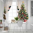 thumbnail image 5 of Fsddascl Light Grey Beige Ombre Christmas Blackout Curtains for Bedroom/Living Room, Thermal Insulated Kitchen Curtains, Xmas Snowman Tree Elk Snowflake Grommet Darkening Window Treatment 52"x84"x2, 5 of 6