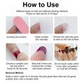 thumbnail image 5 of 24 Pcs Pink Press on Nails Medium Square - Fake Nails Press ons Roland Purple Glitter Ripple Nail Tips Full Cover False Nails with Designs Artificial Acrylic Nail Kit Art for Women Manicure, 5 of 5