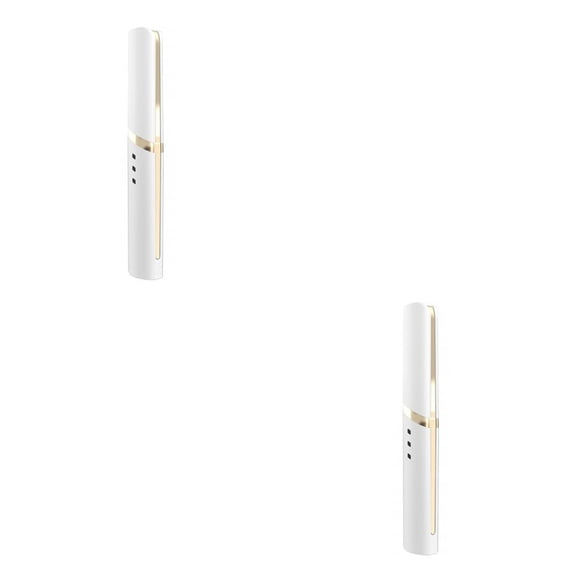 Minnieouse Rizador de pestañas con calefacción, maquillaje de estilo eléctrico de larga duración, pestañas ajustables, maquillaje de viaje Blanco 2piezas