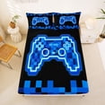thumbnail image 2 of jejeloiu Gamepad Games Lover Bed Sheets,Pixel Miner Grid King Sheets For Boy Women 4pcs, 2 of 6