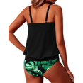 thumbnail image 4 of Abcnature Women's Bikini Swimsuits Sets, Thong Bikini Sets Sexy Bathing Suit Split Cow Pattern Printed Bikini Swimwear Bikini Sets for Women Black S, 4 of 5