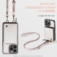 thumbnail image 3 of Dteck Wallet Case for iPhone 16 Pro Max,Luxury Leather RFID Blocking Zipper Crossbody Wallet Case with Card Slots Shockproof Kickstand Cover with Shoulder Strap/Wrist Strap,Rosegold, 3 of 7