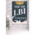 thumbnail image 3 of Love You To LBI And Back, Beach Sentiment, Dark Blue and Gold (36x54 Giclee Gallery Art Print, Vivid Textured Wall Decor), 3 of 3