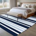thumbnail image 5 of Area Rug 60×96in, Dark Light Blue Geometric Stripe Floor Carpet Living Room Rug, Modern Minimalist Lines Non-Slip Welcome Mat Indoor Rugs for Bedroom Dining Room, 5 of 9