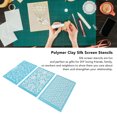 thumbnail image 4 of Silk Screen Stencils, DIY Reusable  Clay Silk Screen For Jewelry Clay Earrings Decoration, 4 of 8