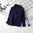 thumbnail image 6 of UAYOTSE Girls Long Sleeve Mock Neck Shirt Solid Color Stretchy Soft Base Layer Underwear Top, 6 of 9