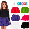 thumbnail image 5 of Kidsy Toddler Baby Girls Embroidery Bubble Skirt – Peruvian Pima Cotton, Balloon Skirt, Elastic Waist, Pull-On, Solid Colors, Plum, 4, 5 of 11