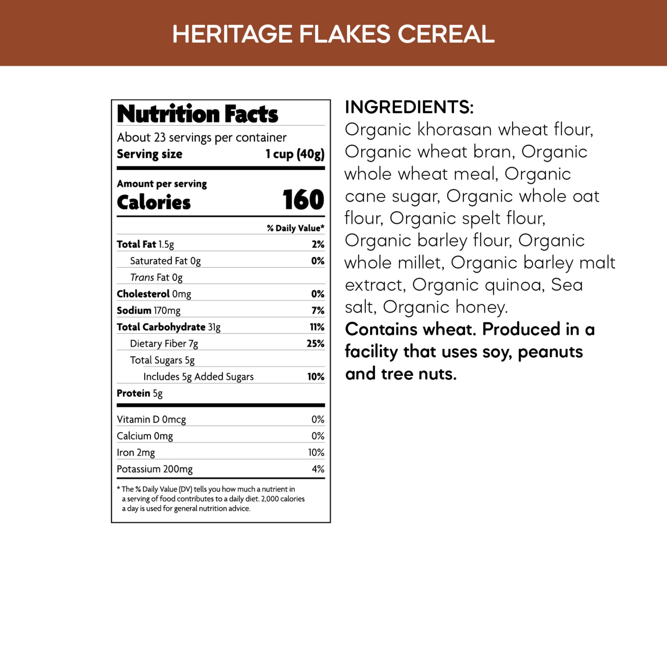 (4 pack) Nature's Path Organic Breakfast Cereal, Heritage Flakes®, 33.5oz Box