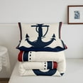 thumbnail image 5 of Erosebridal Vintage Anchor Comforter Sets Queen Size, Coastal Sea Comforters & Duvets, Nautical Theme Decor, Breathable, 5 of 7