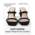thumbnail image 4 of J. Adams Stormi Heeled Sandals Women Dressy Summer Flat Mules- Square Toe Double Band Low Block Heel Sandals - Chunky Sandals for Women - Summer Sandals, Womens Dress Sandals, Women's Heeled Sandals, 4 of 6