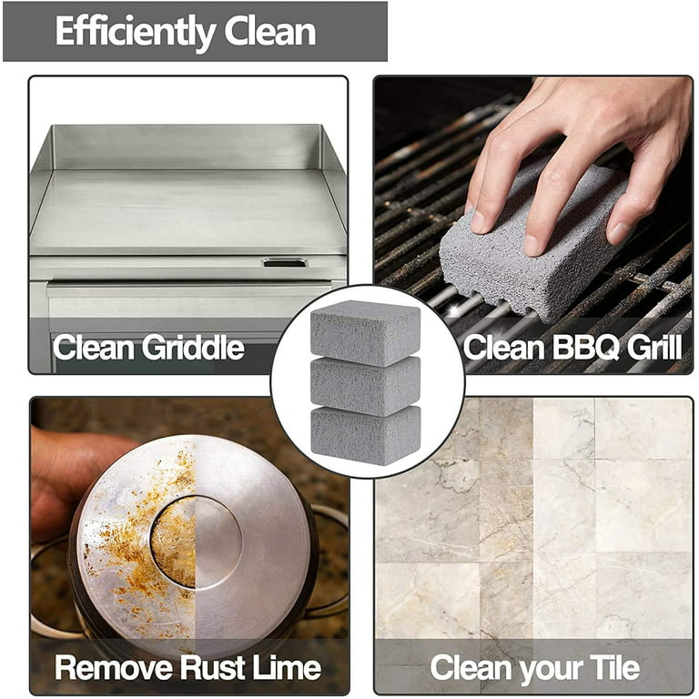 KNEVITBVD Griddle Cleaning Kit for Blackstone, Heavy Duty Flat Top Grill Cleaning Accessories, Griddle Scraper Tools with 9 Scouring Pads,1 Scrubber