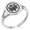 Silver, variant on Stainless Steel Ishikawa Samurai Crest Minimalist Oval Top Polished Statement Signet Ring