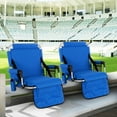 thumbnail image 5 of Sophia & William Set of 2 Portable Stadium Chair Stadium Seat for Bleacher with Cup Holder, Blue, 5 of 7