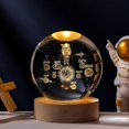 thumbnail image 1 of Tal brillante planetario galaxia astronauta bola de cristal luces de noche Usb Power Warm/rgb luz de noche chico regalo lámpara de noche 6cmastronaut, 1 of 2