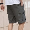 thumbnail image 4 of Enjoytime Mens Cargo Shorts Elastic Waist Drawstring Lightweight Breathable Casual Sweat Shorts with Multi Pockets, 4 of 6