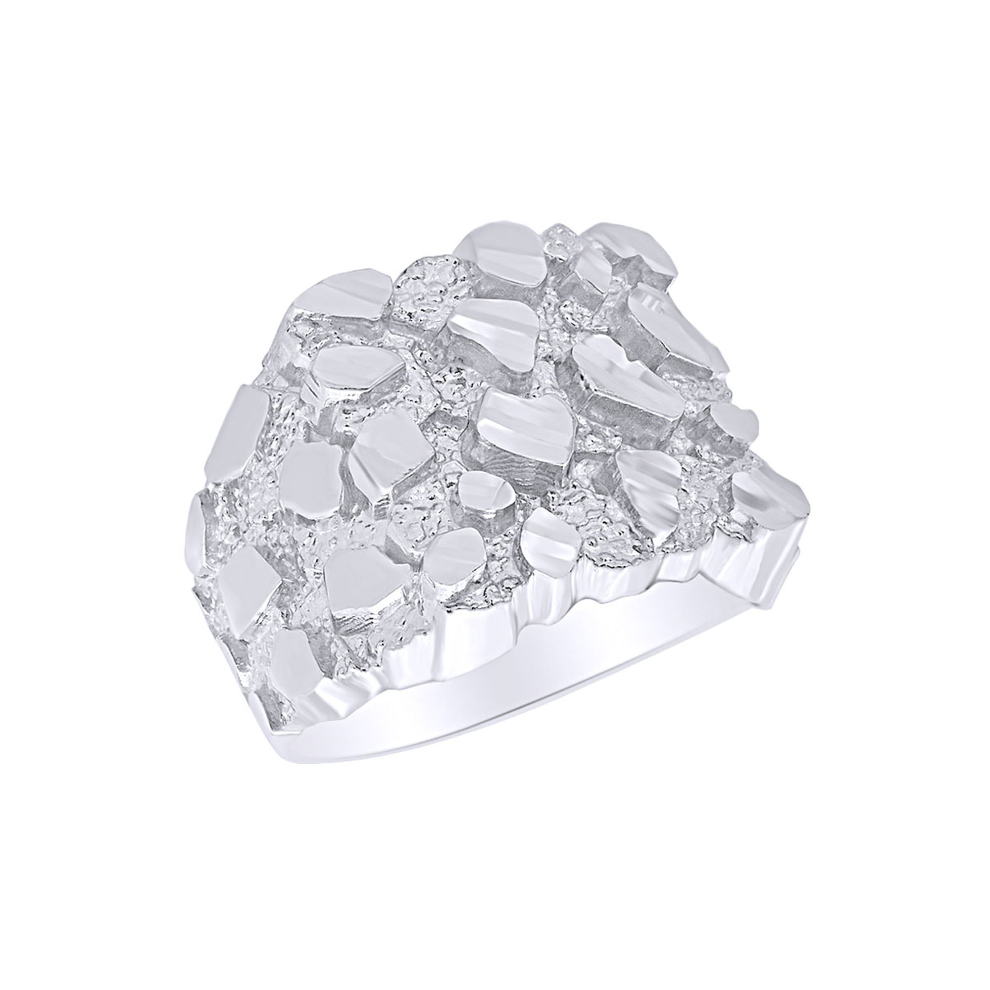 Jewel Zone US Nugget Style Men's Promise Ring In 10K Solid Yellow