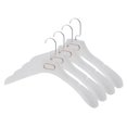 thumbnail image 1 of Ofertas Únicas 4 Pcs Percha de Armario Ligera Gancho Plano Percha de Ropa Blanco Tono Dorado, 1 of 5