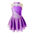 thumbnail image 2 of Kaerm Kids Girls Sequins Floral Sleeveless Figure Ice Skating Dress Gymnastics Leotard Ballet Dance Purple 16, 2 of 6