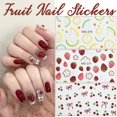 thumbnail image 1 of PFDDRW 3D 5D Fruit Nail Stickers Embossed Strawberry Lemon Flower Stickers GXL, 1 of 8