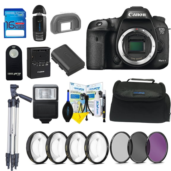 Canon EOS 7D Mark II DSLR Digital Camera + Pixi Basic Bundle