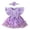 Purple, variant on Baby Girls' Mesh & Ribbed Crawling Suit with 3D Applique Summer Fly Sleeve Romper for Toddler 24 Months Pants 3-6 Months