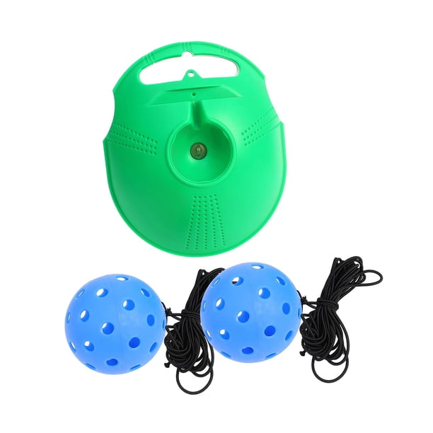 Entrenador de Pickleball con cuerda para pelota de Pickleball, ejercicios para mejorar habilidades, portátil azul