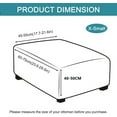 thumbnail image 7 of LKJYER Ottoman Covers Slipcover Rectangle Waterproof Faux Leather Footstool Cover Stretch Footrest Protectors with Elastic Bottom Folding Storage Stool Furniture Protector, 7 of 7