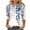 A-Navy, variant on Women 3/4Sleeves Casual Shirts Pullover Loose Tunic Tops Print Blouse 2024 Hot Blouses&Shirts Multicolor M