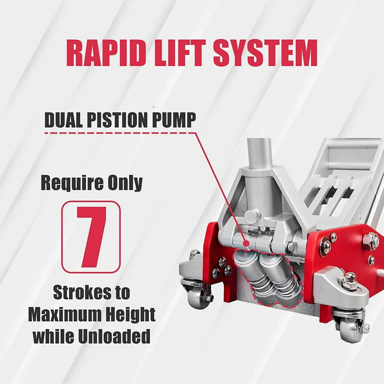 Torin Big Red 3 Ton Low Profile Aluminum Floor Jack: Adjustable