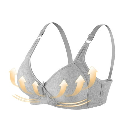 Saving Clearance! SWSTBBY Womens Bras Clearance Plus Size Summer Wireless Bras for Womens Ladies Traceless Comfortable No Steel Ring Breathable Gathering Bra Woman Underwear