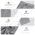 thumbnail image 5 of Men's 2 Piece Hooded Short Sleeve Shirt And Long Pants Set, Linen Textured Casual Outfit With Chest Pocket, Breathable Summer Beach Wear For Vacation And Loungewear,Dark Gray,L, 5 of 6