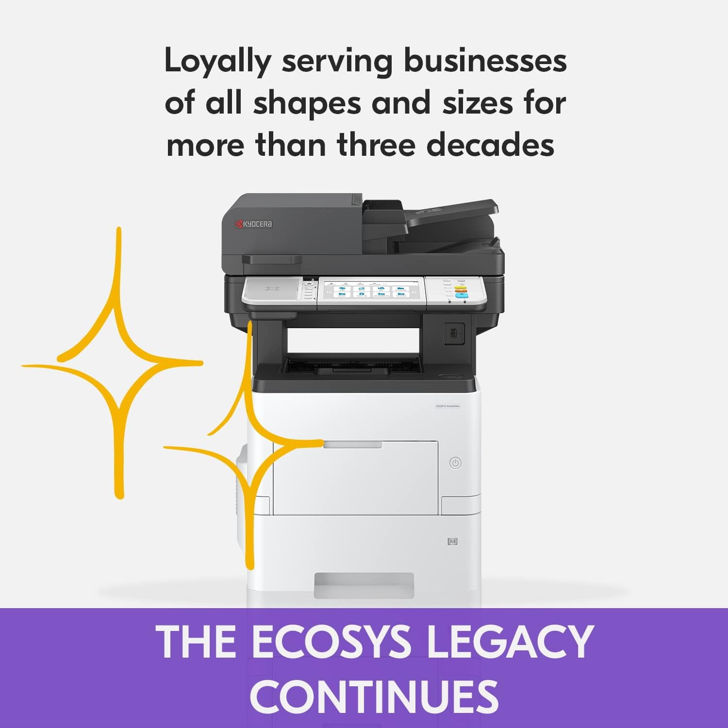 Kyocera ECOSYS MA6000ifx A4 Monochrome B/W Laser Multi-Function Printer - 62 ppm, Copy, Print, Scan, Fax, Duplex, Network, 1200 DPI, 1.5 GB Memory, 600 Sheets Capacity