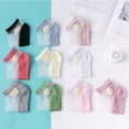 thumbnail image 2 of SPRING PARK 5 Pairs/Set Women Summer See Through Mesh Sheer Marguerite Low Cut Invisible Boat Socks, 2 of 7