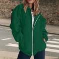 thumbnail image 1 of IMENGL Sweatshirt jacket long sleeve solid color, Green M, Size M-3XL, 1 of 8