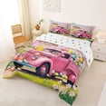 thumbnail image 2 of Erosebridal Happy Easter Eggs Full Size Comforter Sets,Pink Cherry Blossom Cute Flowers Bedding Sets For Girls Kids Reversible 3 Pieces, 2 of 7