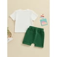 thumbnail image 4 of Suealasg Baby Boy 1st Birthday Outfit 2Pcs Short Sleeve Letters Tractor Print T-shirt with Elastic Waist Shorts 6M 12M 18M Newborn Summer Outfit, 4 of 8